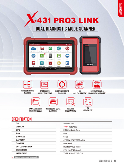 Launch x-431 PRO3 LINK